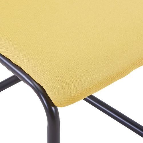 Konzolne blagovaonske stolice od tkanine 6 kom žute slika 15