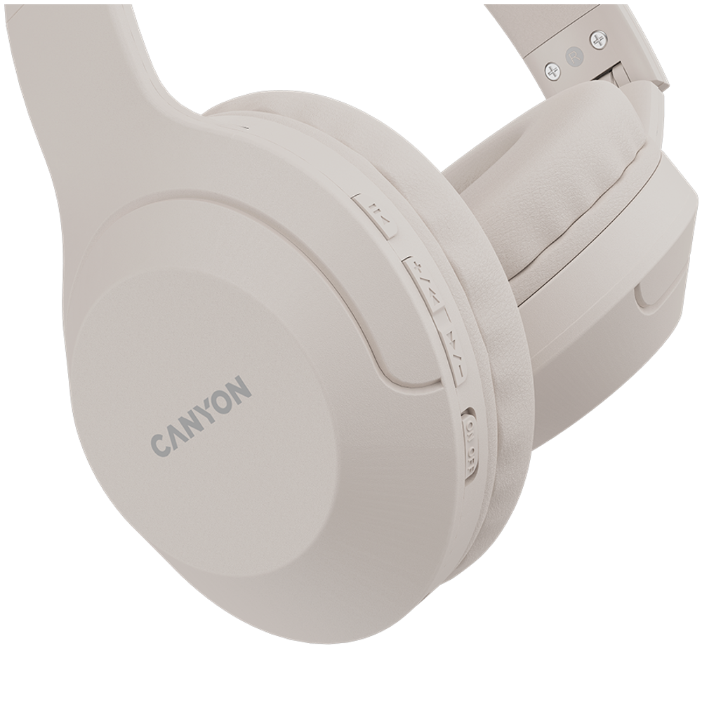 CANYON BTHS-3 Bežične Bluetooth Slušalice, Bež slika 4