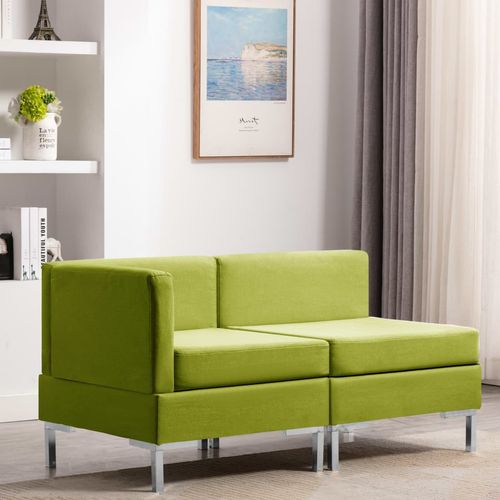 2-dijelni set sofa od tkanine zeleni slika 24