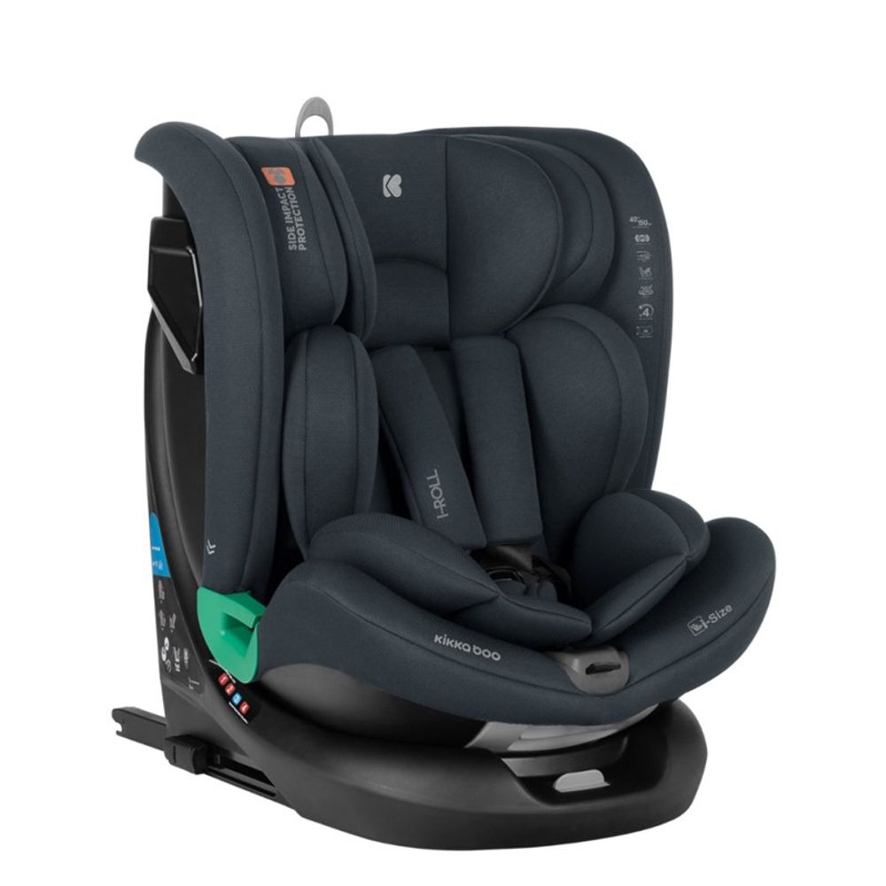 Kikka Boo Autosjedalica I-Roll 40-150cm i-Size Isofix, Dark Grey slika 1