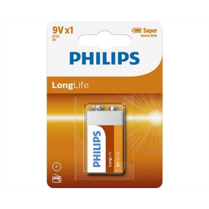 PHILIPS Baterija 9V LONGLIFE, 1 komad