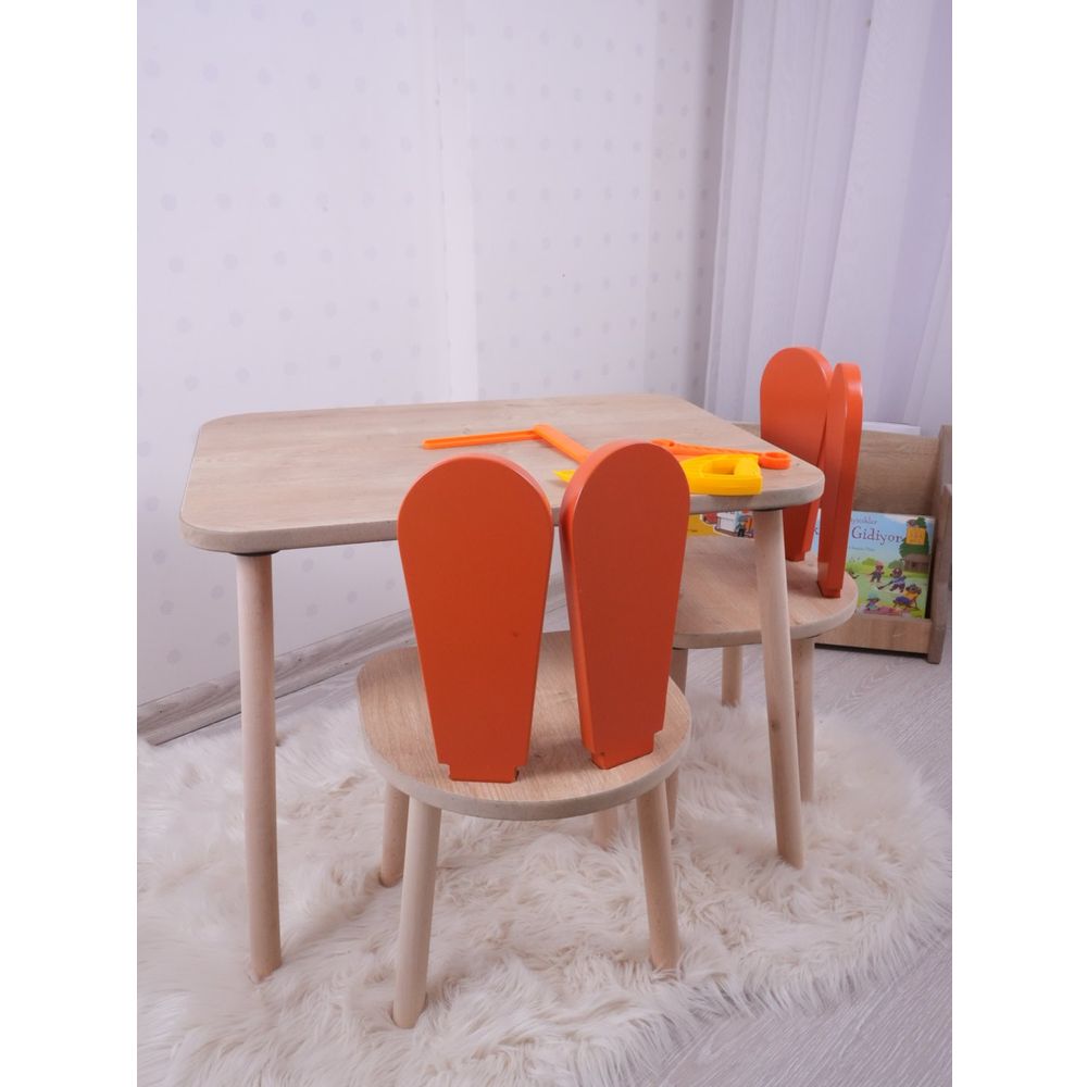 Bunny Dvije Stolice Set - Narandžasta, Smeđa slika 2