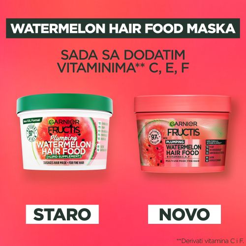 Garnier Fructis Hair Food Watermelon maska za kosu 390ml slika 5