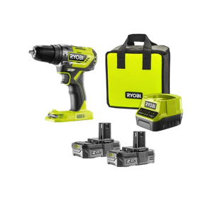 Ryobi Akumulatorska Brushless Udarna Bušilica/Odvijač R18PD5-220S sa Dvije Baterije 2.0 Ah, Punjačem i Torbom