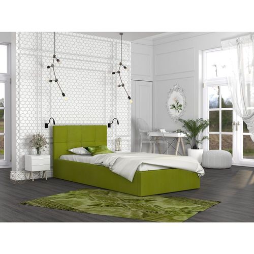 tapecirani krevet RINO 200*90 zelena tkanina slika 1