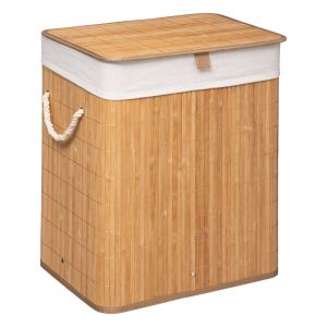 FIVE KOŠARA ZA RUBLJE ZA TEKSTILNIM UMETKOM 60L BAMBUS 41.5x30x50cm