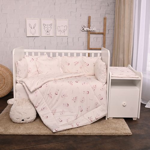 LORELLI RANFORCE 5-dijelni Set Posteljine Beige Bunnies 140 x 70 cm slika 1