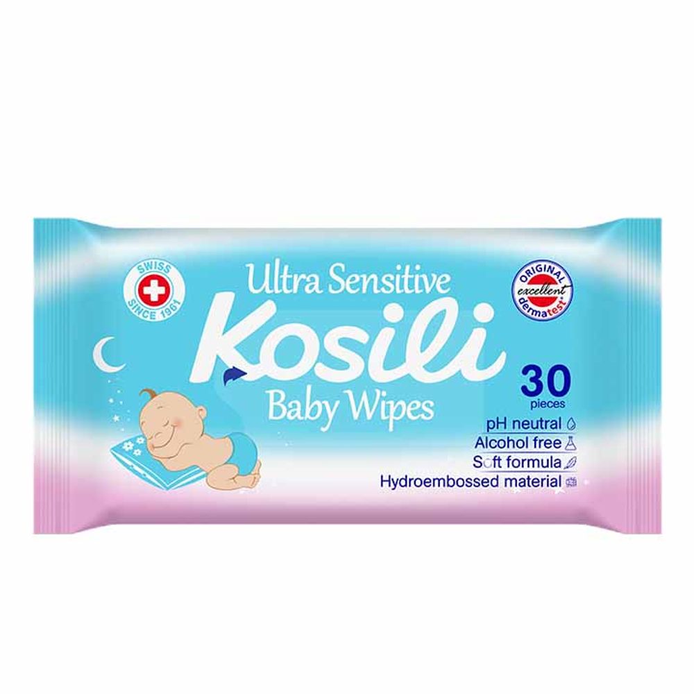 Kosili Baby vlažne maramice Plave 30kom slika 1