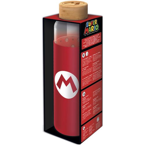 Nintendo Super Mario Bros silicone cover glass bottle 585ml slika 1