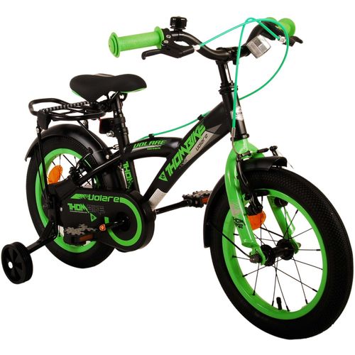 Dječji bicikl s dvije ručne kočnice Volare Thombike 14" crno-zeleni slika 10