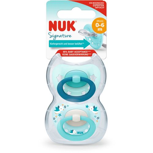 NUK duda varalica - silikon Signature (0-6 m), 2 kom multicolor 10730617 slika 1