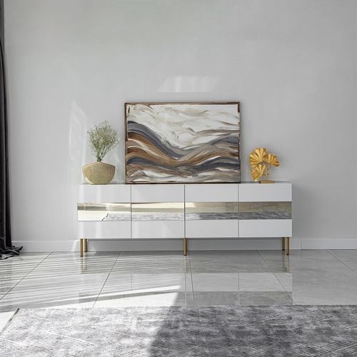 Leon - White, Gold White
Gold TV Stand slika 1