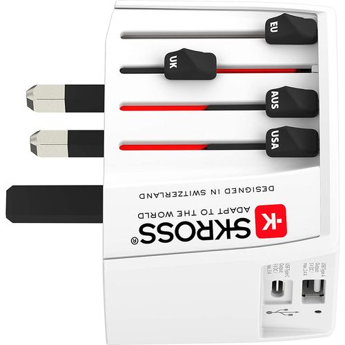 Skross adapter MUV Euro, Aus/Kina, UK, SAD/Japan + USB-A/USB-C slika 3