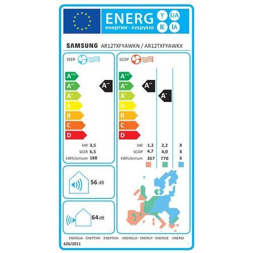 Samsung klima uređaj 3,5kW AR12TXFYAWKNEU/AR12TXFYAWKXEU slika 5