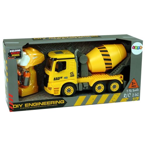 Kamion mikser na daljinsko upravljanje Concrete Mixer R/C 2.4GHz sa alatom - žuti slika 5