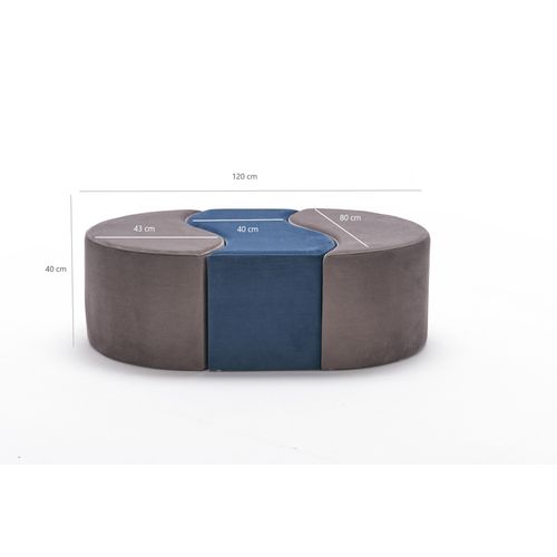 Atelier Del Sofa Tabure, Mink Plava, Alya Puf - Mink, Blue slika 6