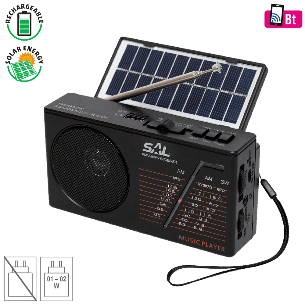 SAL Radio prijemnik, solarno / baterijsko napajanje, Bluetooth - RPH 1 slika 1