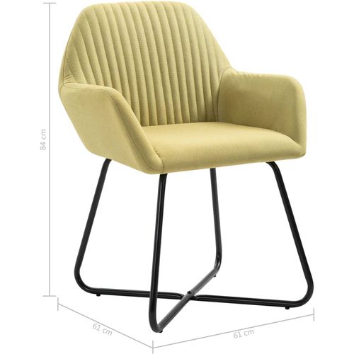 Blagovaonske stolice od tkanine 6 kom zelene slika 15