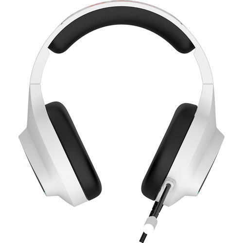 CANYON Shadder GH-6, RGB gaming headset with Microphone, Microphone frequency response: 20HZ~20KHZ, ABS+ PU leather, USB*1*3.5MM jack plug, 2.0M PVC cable, weight: 300g, White slika 3
