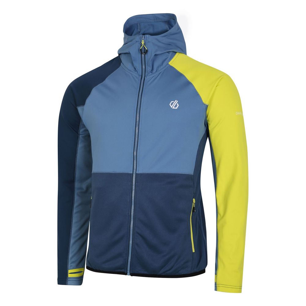 Dare2B Muški duks na kopčanje Assimlilate II Core Stretch, Moonlight Denim/Blue slika 2