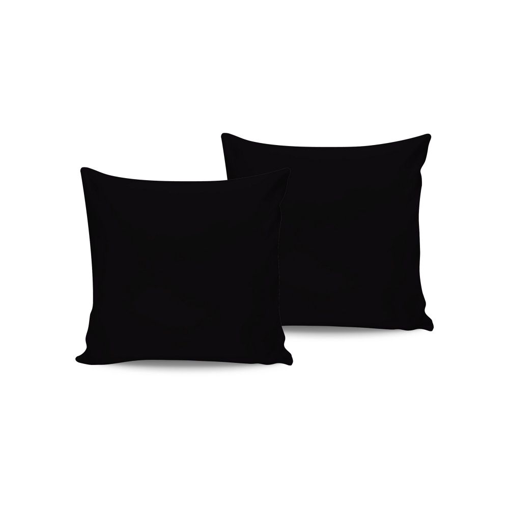 Set jastučića od satena (2 komada) De Black, boja: crna slika 1