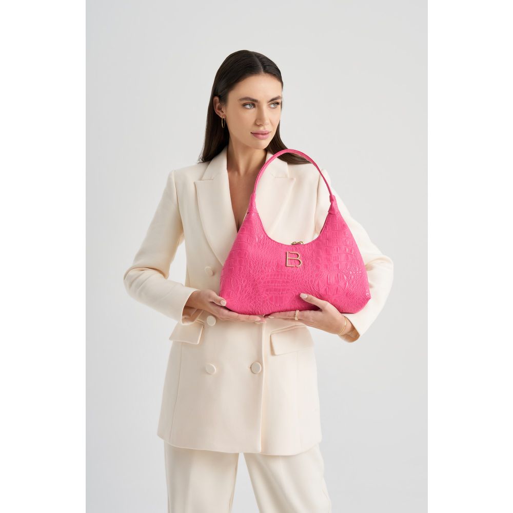 Torba preko ramena 505 - Croco Fuchsia u fuksija boji slika 9