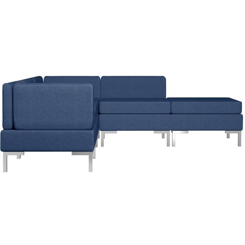 5-dijelni set sofa od tkanine plavi slika 4