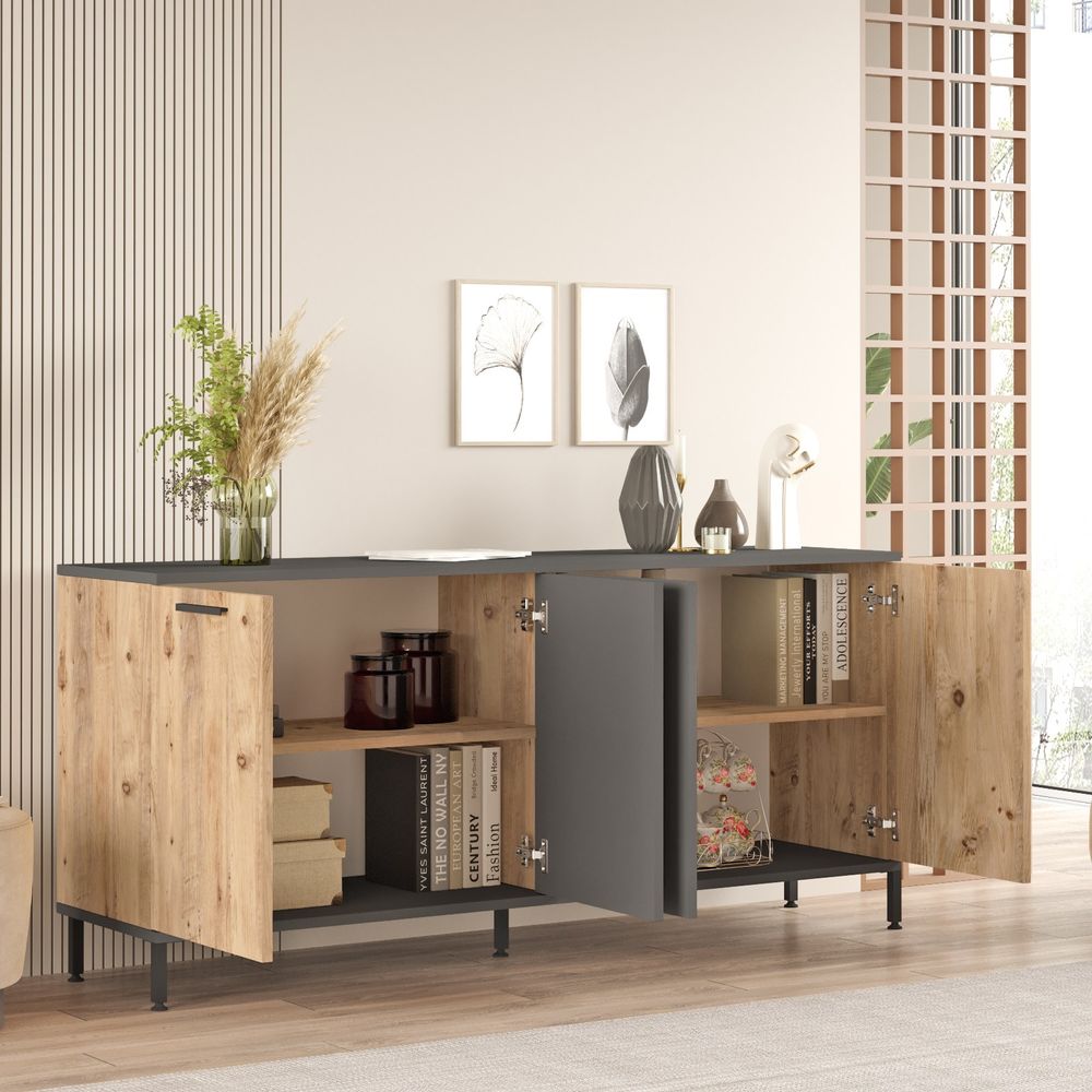 Rl4-Aa Atlantic Pine Anthracite Konsole slika 4