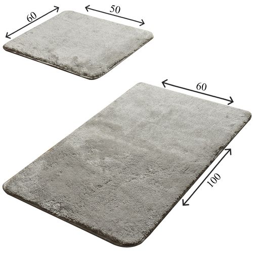 Colors of - Grey Grey Bathmat Set (2 Pieces) slika 3