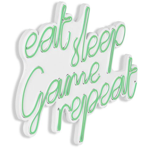 Wallity Ukrasna plastična LED rasvjeta, eat sleep game repeat - Green slika 16