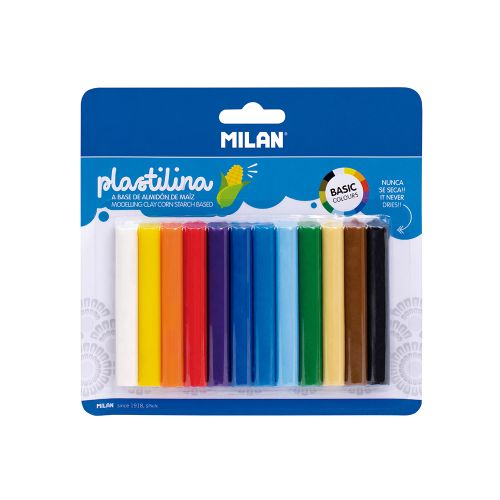 Plastelin MILAN Plastilina 12 boja 140g blister slika 1