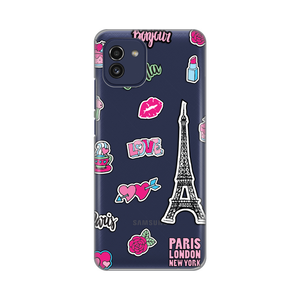 Torbica Silikonska Print Skin za Samsung A035G Galaxy A03 Love Paris