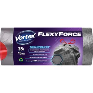 Vortex fleksibilna čelična vreća sa vezicama 35 litara 15kom