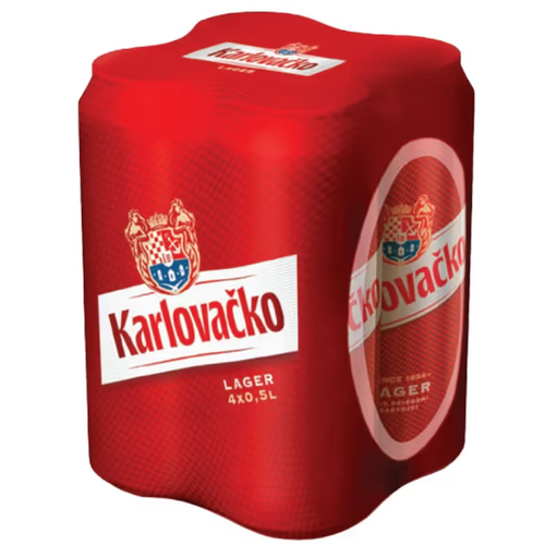 Karlovačko svijetlo lager pivo 4x0,5l Limenka slika 1