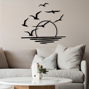 Decorative metal wall accessory Spiaggia, colour: black