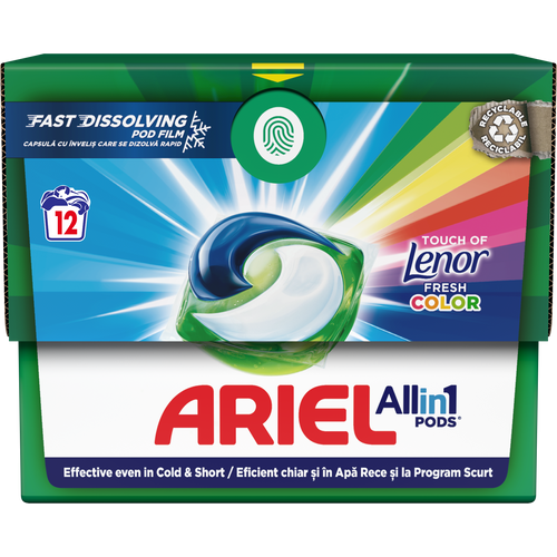 Ariel kapsule za veš Touch of Lenor Color 12 kom slika 1