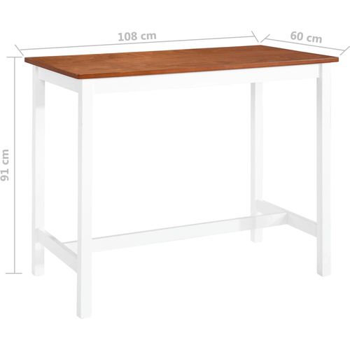Barski stol od masivnog drva 108x60x91 cm slika 34