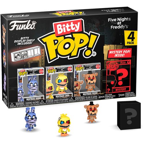 Blister 4 figures Bitty POP Five Nights at Freddys Nightmare Bonnie slika 1