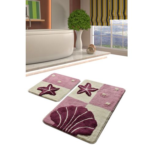 Deniz Yildizi - Lilac Multicolor Acrylic Bathmat Set (2 Pieces) slika 1