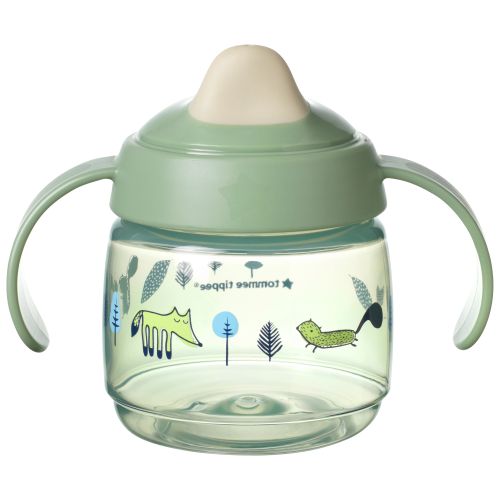 Tommee Tippee Superstar "WEANING SIPPEE" šalica s usnikom i poklopcem, 190 ml, 4MJ+, Zelena slika 3