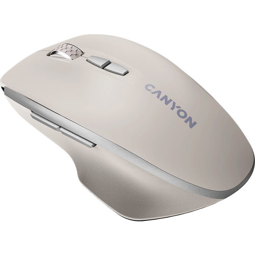 CANYON MW-21, 2.4 GHz Wireless mouse ,with 7 buttons, DPI 800/1200/1600, Battery: AAA*2pcs,Cosmic Latte,72*117*41mm, 0.075kg slika 3