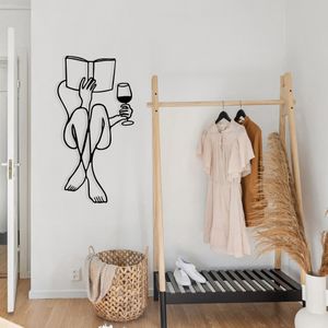Decorative metal wall accessory Bien, colour: black