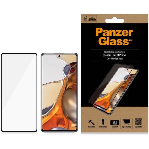 Panzerglass zaštitno staklo za Xiaomi Mi 11t Pro 5G case firendly black slika 1