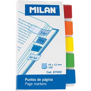 Zastavice označ.MILAN Transparent 5bojax20, 45x12mm 87000