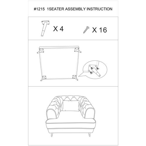 Mauro Ferretti Naslonjač ARMCHAIR PRAGA cm 93X86X71 slika 12