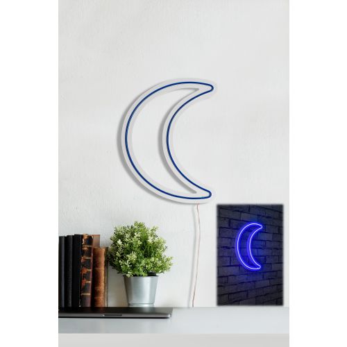 Wallity Ukrasna plastična LED rasvjeta, Crescent - Blue slika 2