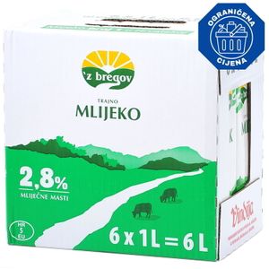 Z bregov trajno mlijeko 2,8% mm 6x1l XXL