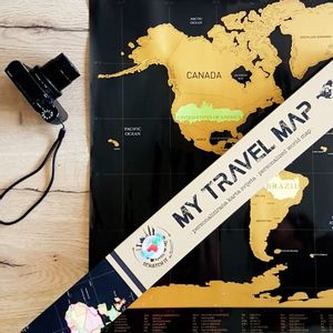 MY TRAVEL MAP Karta svijeta scratch My Travel Map crna