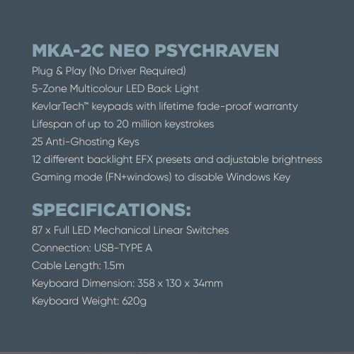 ARMAGGEDDON MKA-2C Neo Psychraven (Tactile) slika 4