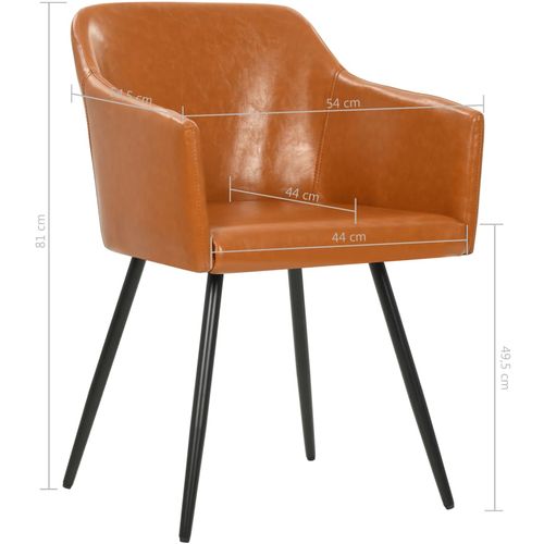 Blagovaonske stolice od umjetne kože 6 kom smeđe slika 6